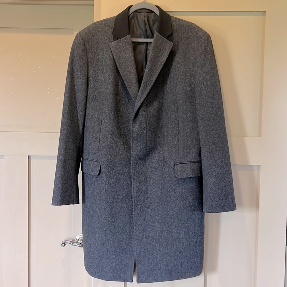 Men’s Claiborne gray wool blend over coat blazer 46 regular